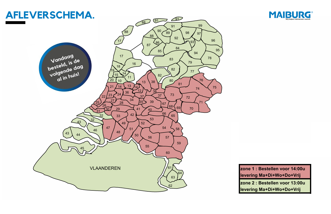 Afleverschema Maiburg