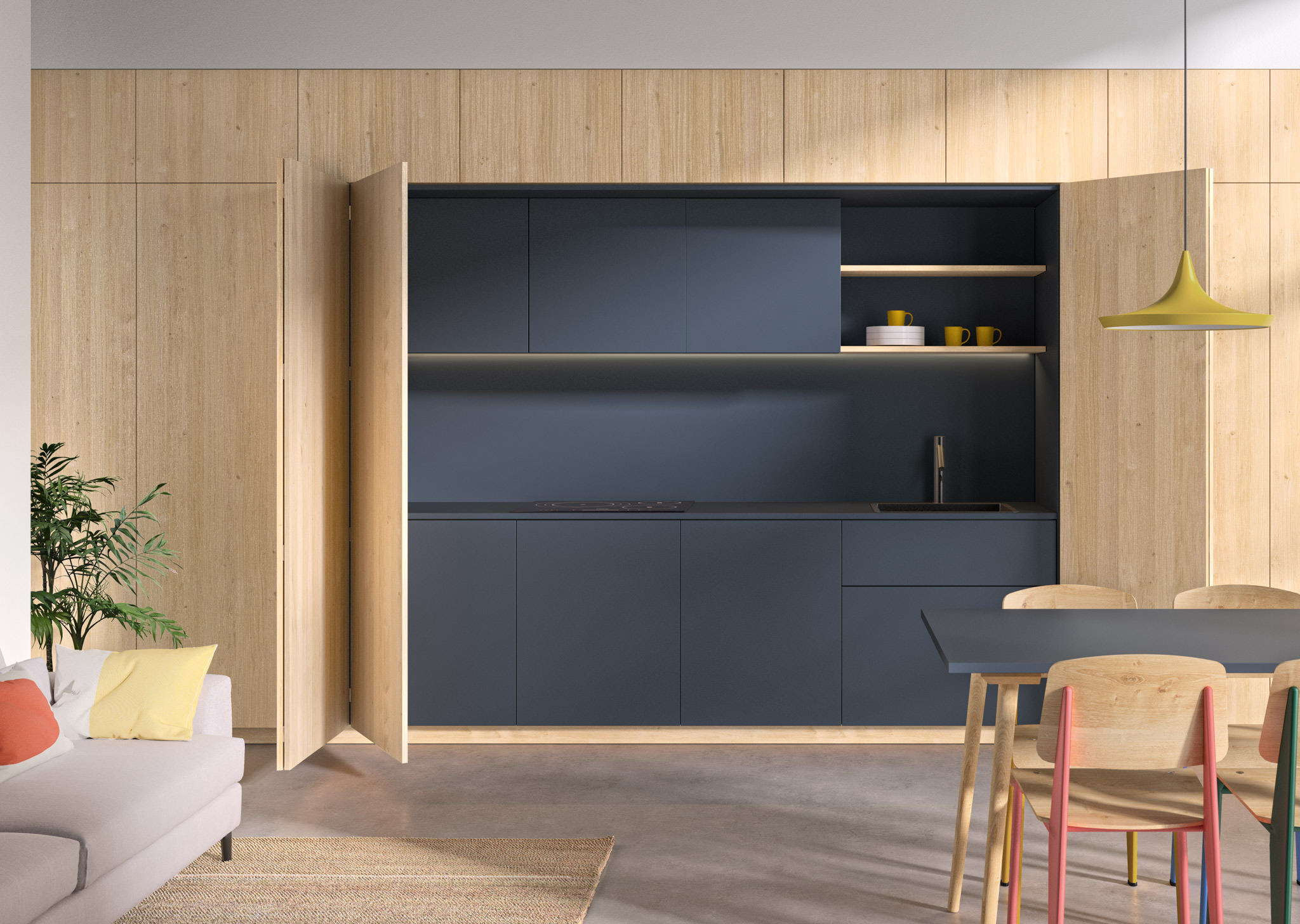 Finsa Superpan Azul Ceylan Technical Matt Rugzijde CPL Azul Ceylan Soft III 3050X1220X19MM