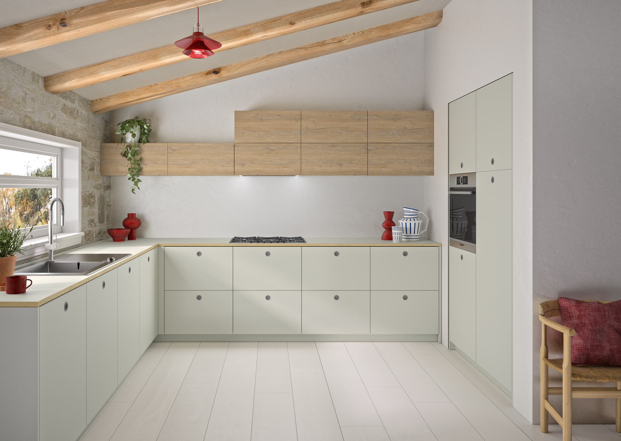 Finsa Superpan Gris Claro Technical Matt Rugzijde CPL Gris Claro Soft III 3050X1220X19MM