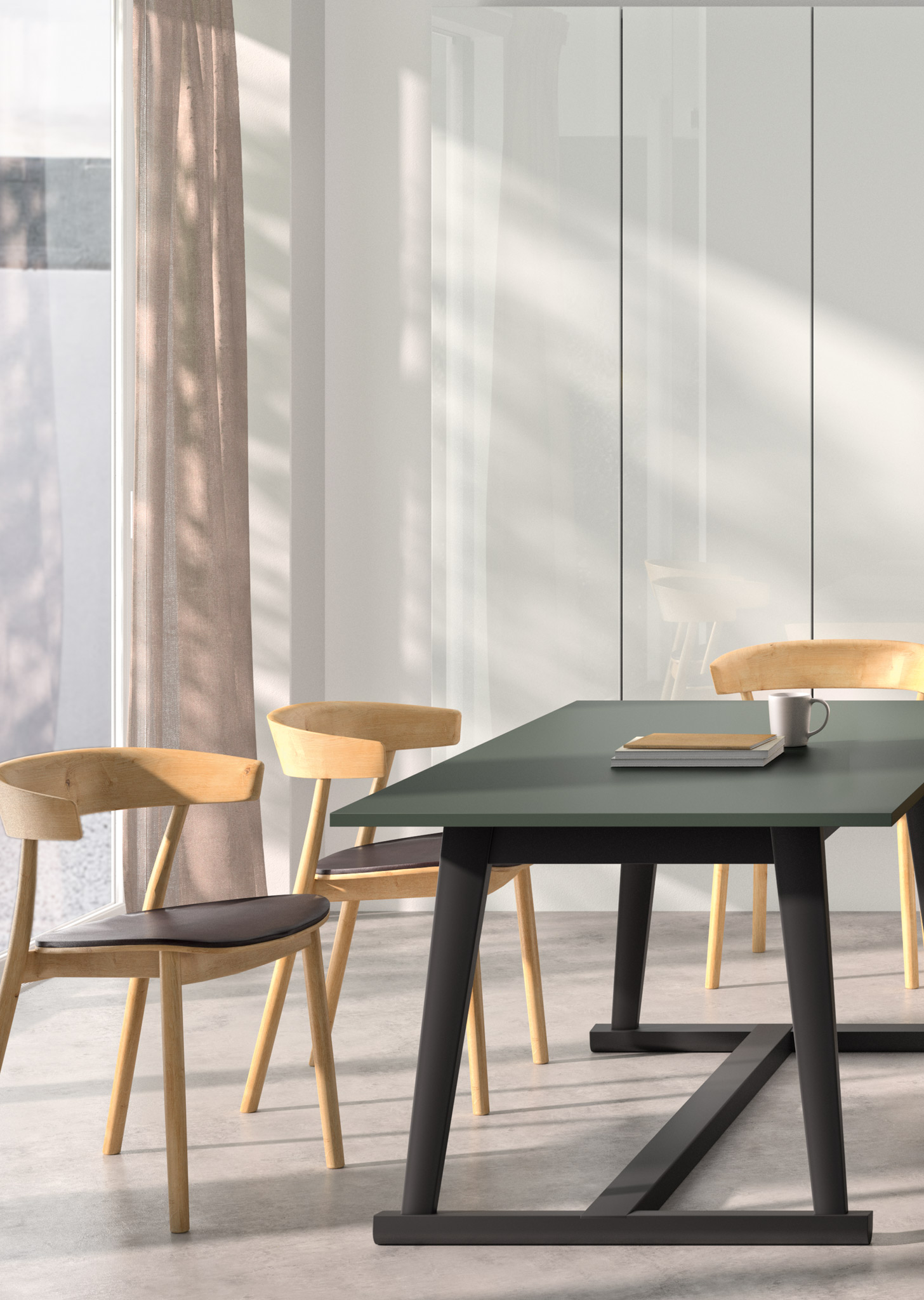 Finsa Superpan Verde Glencoe Technical Matt Rugzijde CPL Verde Glencoe Soft III 3050X1220X19MM