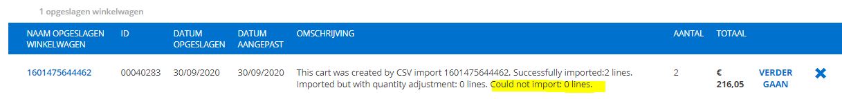 CSV importeren