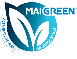 Maigreen label zeer emissie arm